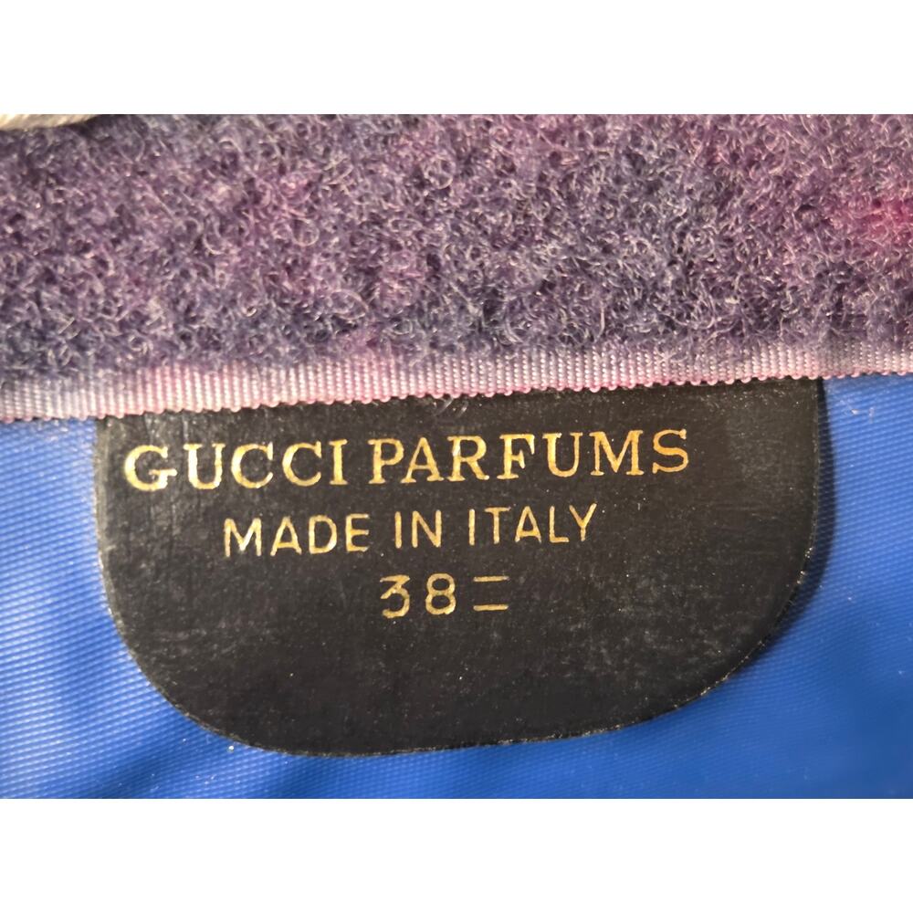 Gucci GG Supreme Web Clutch Pouch Bag Blue Navy Made in Italy Web Stripe Vintage - Picture 10 of 12